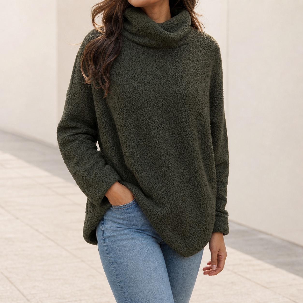 Winter Clothing On Sale Women'S - Felpa Invernale da Donna Oversize a