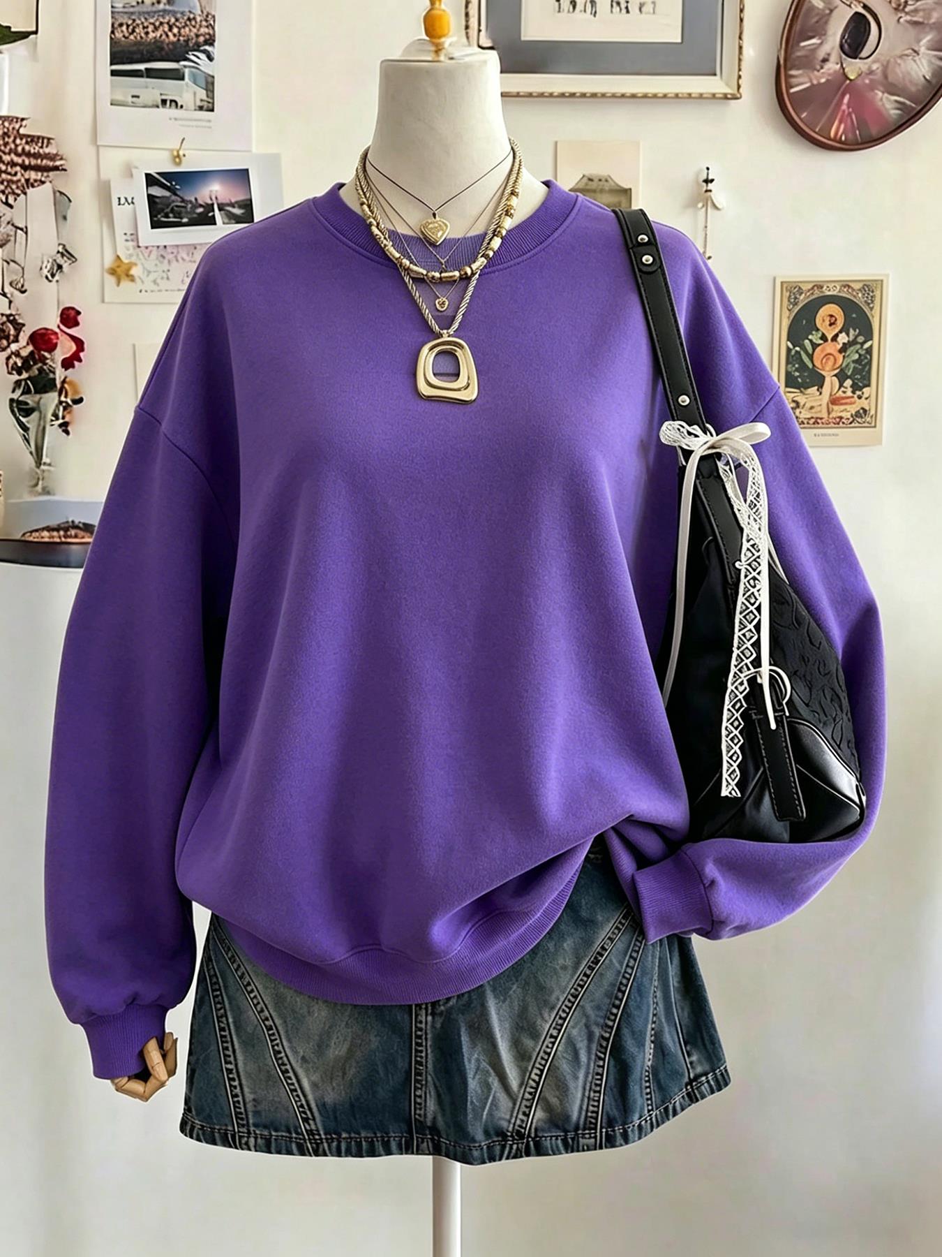 Winter Clothing On Sale Women'S - In saldo: Felpa nera casual da