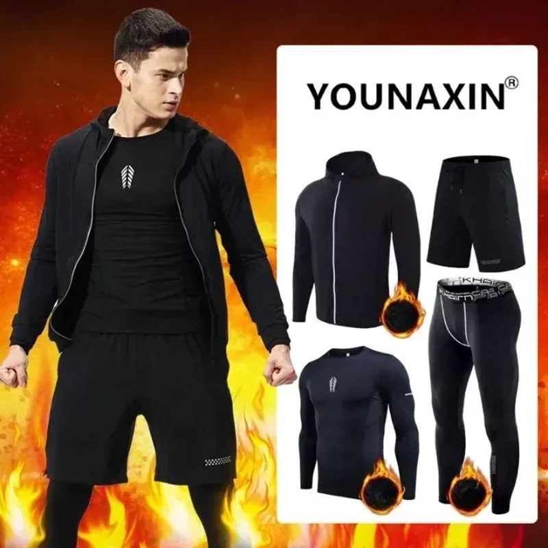 Winter Yoga Clothing - Set di abbigliamento fitness da uomo