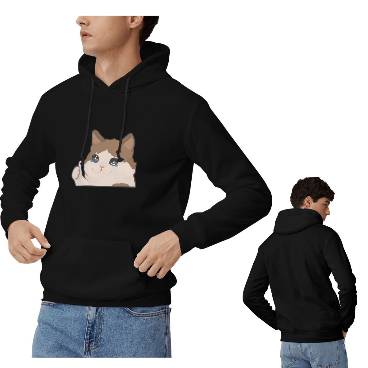 Winter Clothing Meme - Felpe con cappuccio Crying Cat Meme