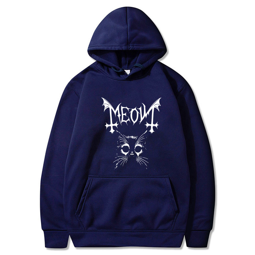 Felpe con Stampa Meow Cat Owl  - Winter Clothing Meme recensione e prezzo