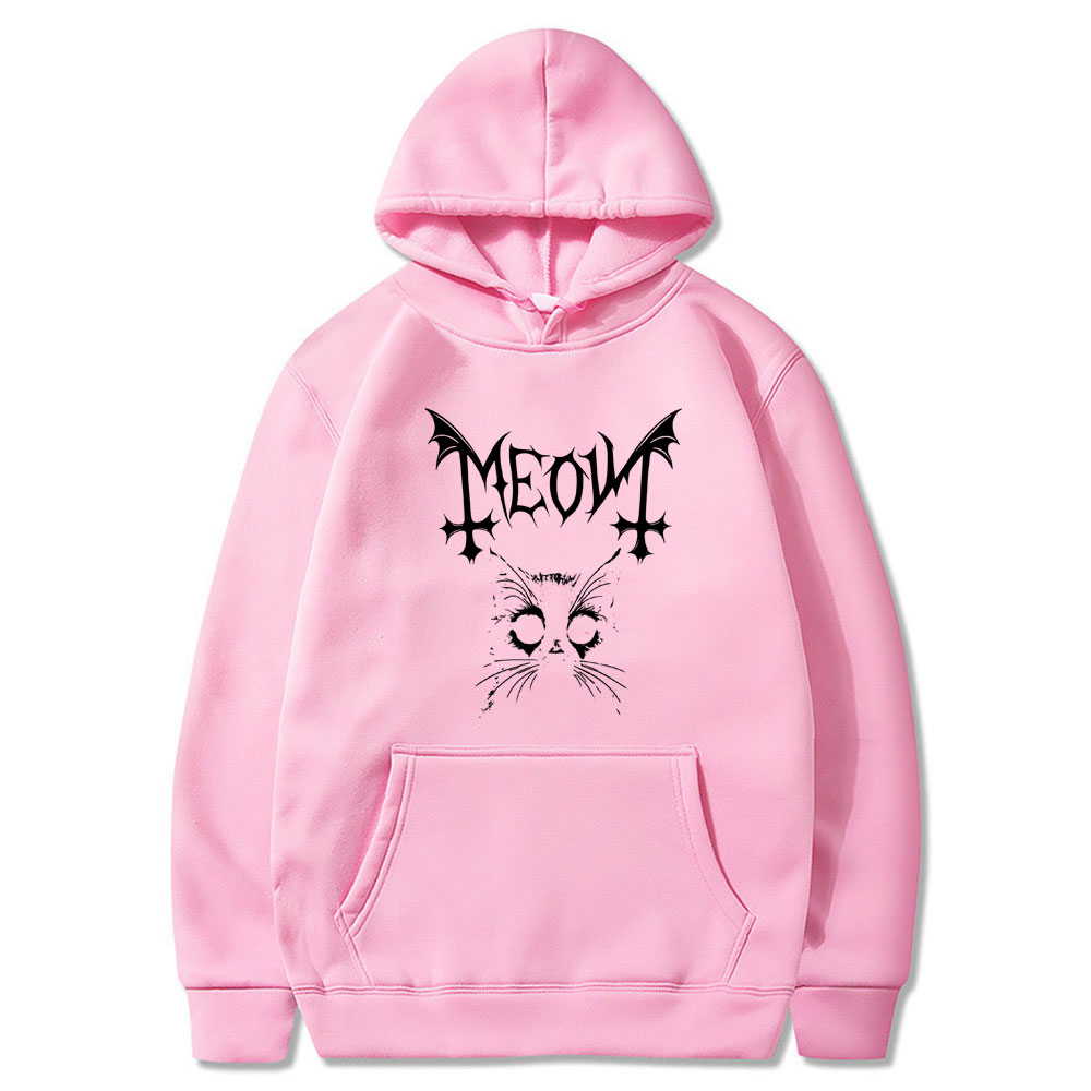 Felpe con Stampa Meow Cat Owl  - Winter Clothing Meme recensione e prezzo