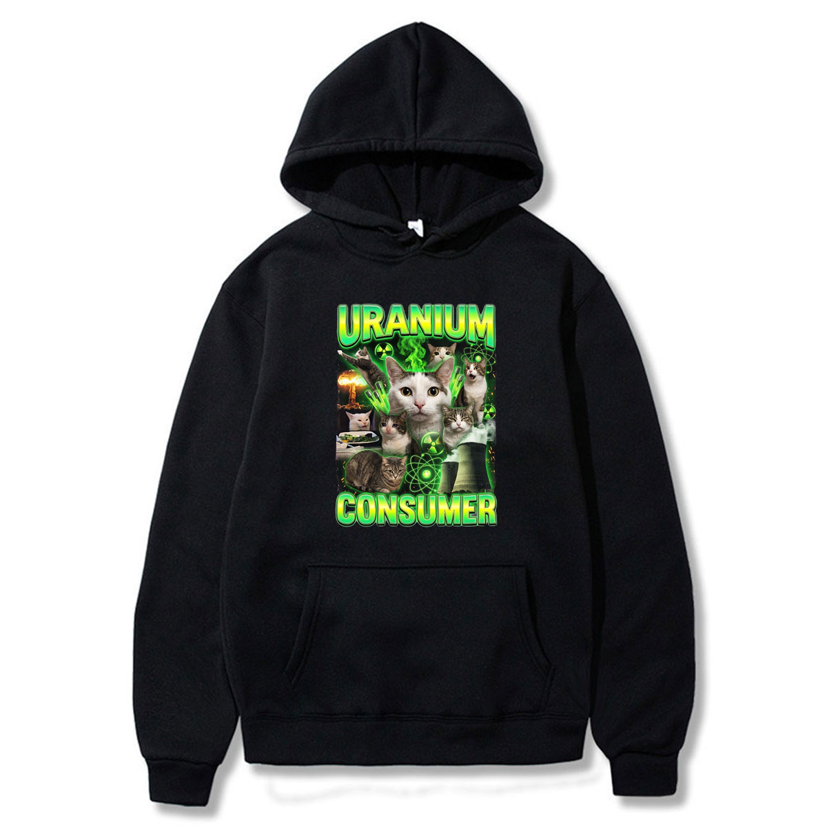Felpa con Cappuccio Oversize c - Winter Clothing Meme recensione e prezzo