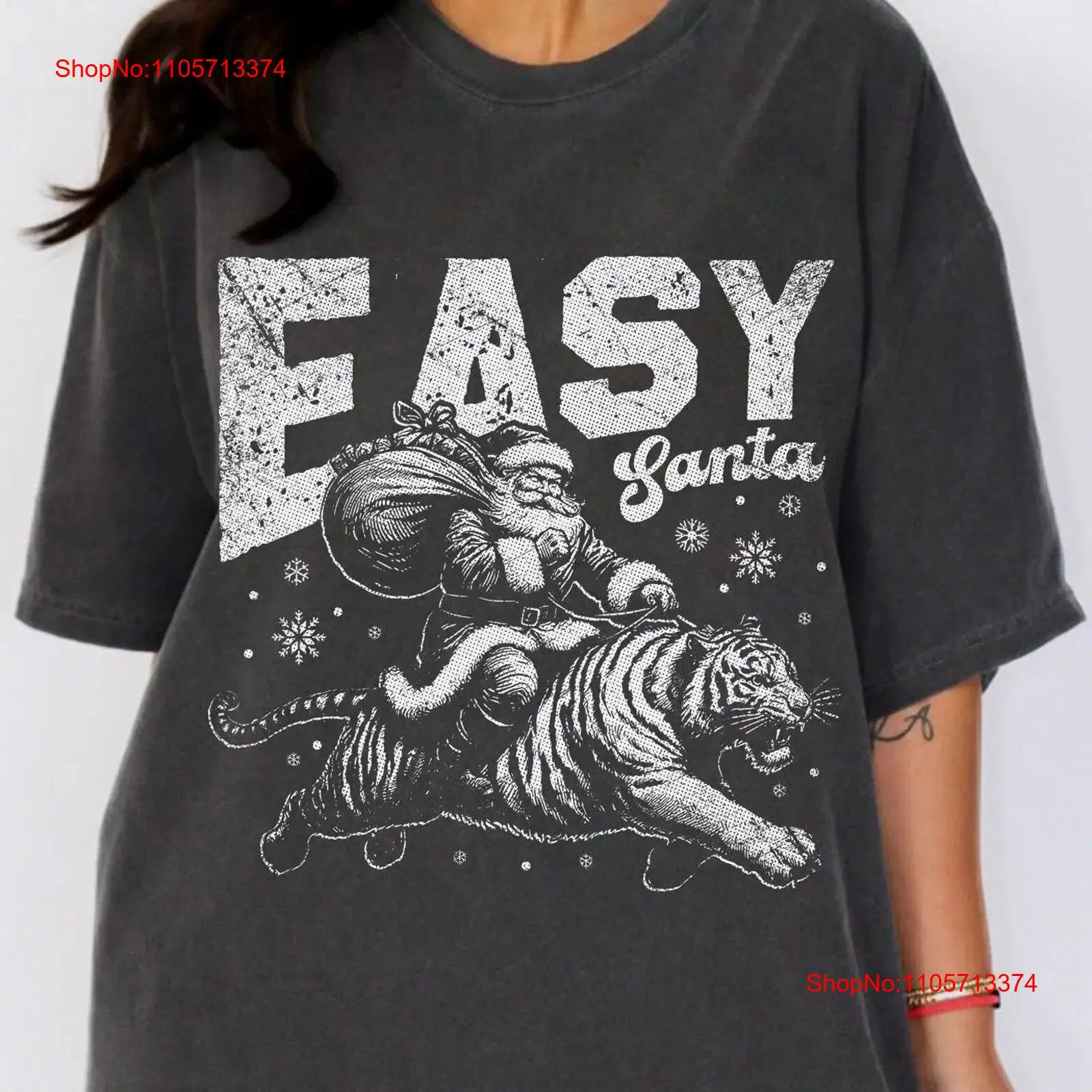Maglietta Easy Santa Tiger Fun - Winter Clothing Meme recensione e prezzo